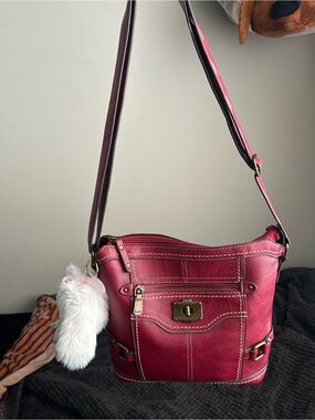 B.O.C Born Concept Red/Burgundy Crossbody Bag